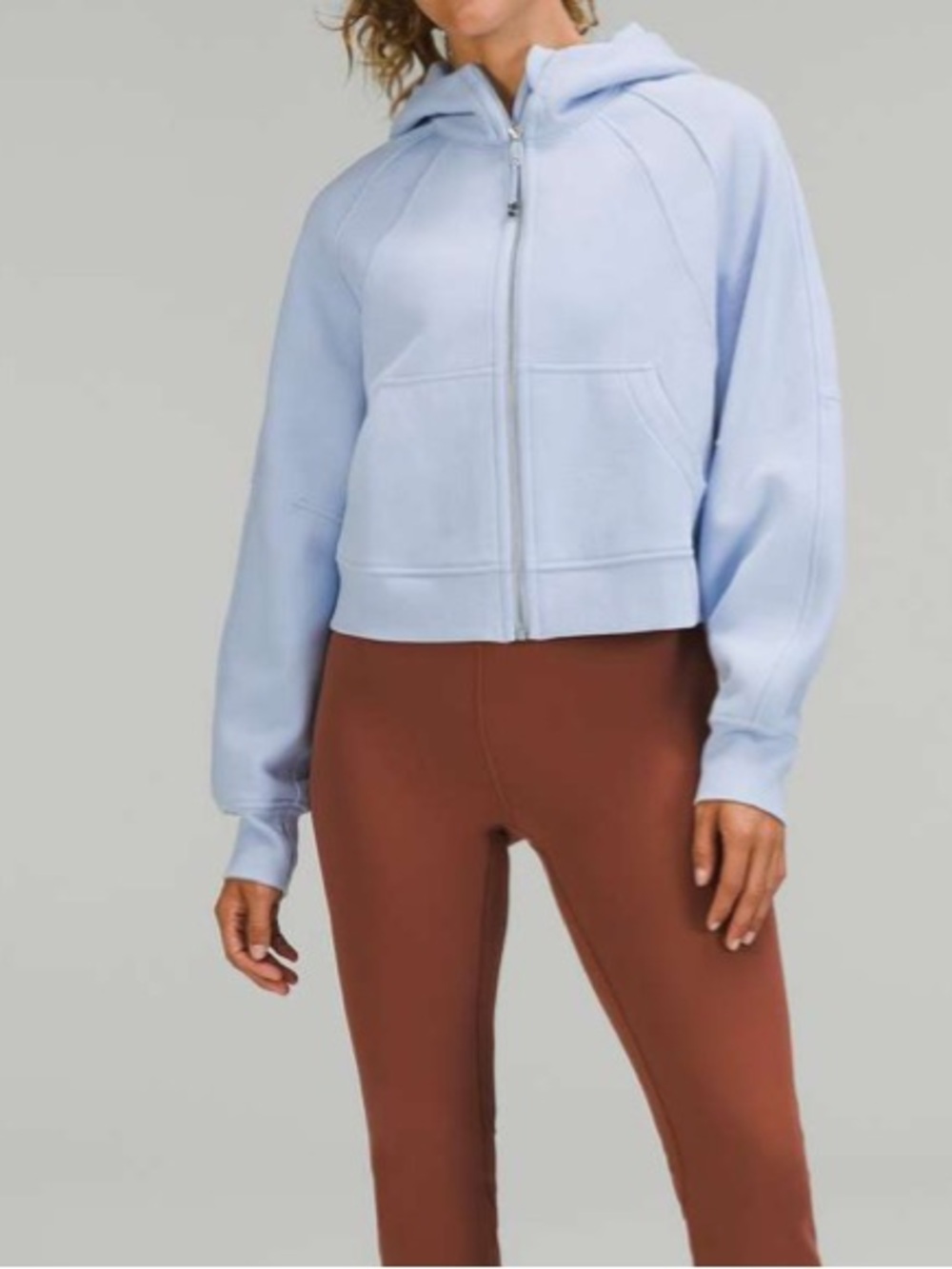 lululemon athletica Scuba Oversized Full Zip Blue linen size XS/S